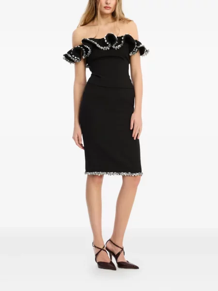 Fustă midi Rotate Birger Christensen negru