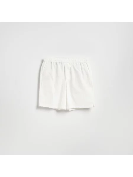 Reserved Lněné šortky jogger bílá