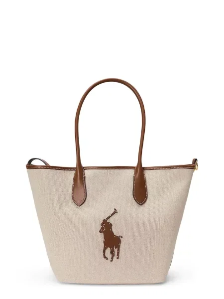 Geantă shopper Polo Ralph Lauren bej