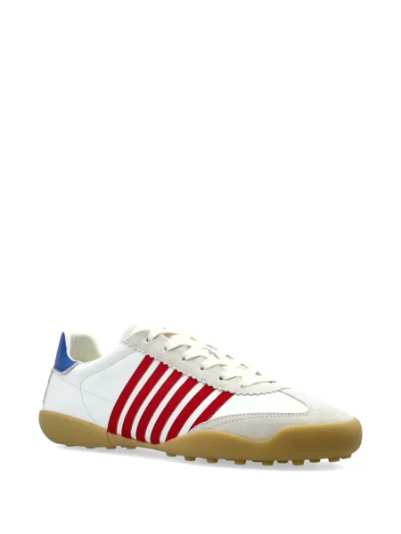 Sneakerși Dsquared2 din piele cu dungi alb