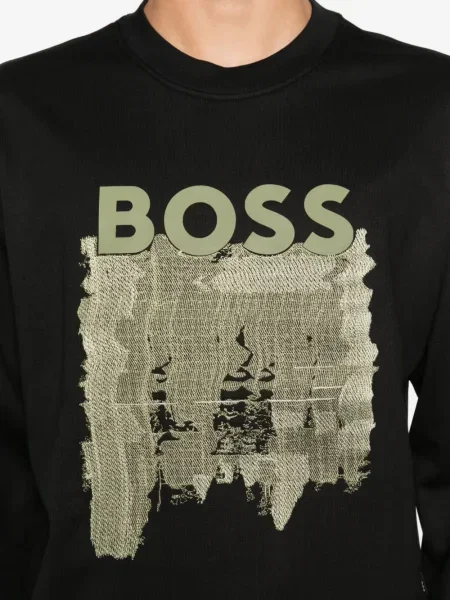 Hanorac Boss cu imagine negru