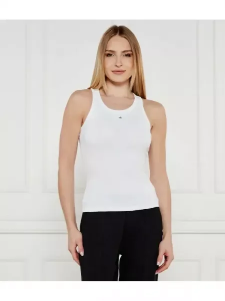 Calvin Klein Felső Graphic Slim Fit fehér