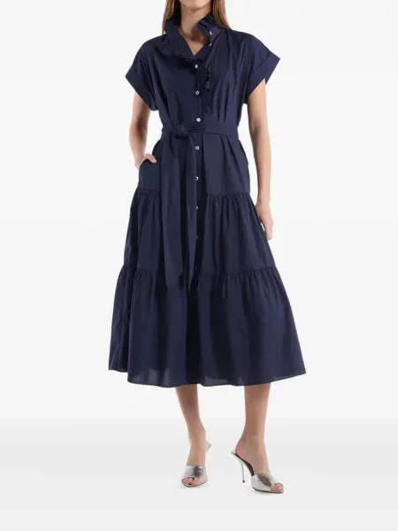 Rochie midi Christy Lynn cu volane albastru