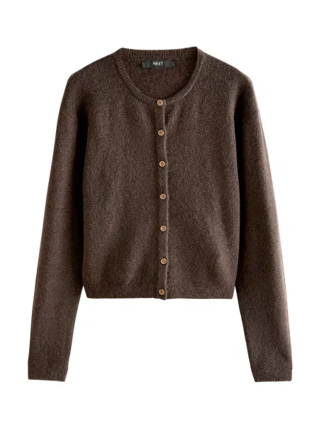 Next Geacă tricotată amestecat maro