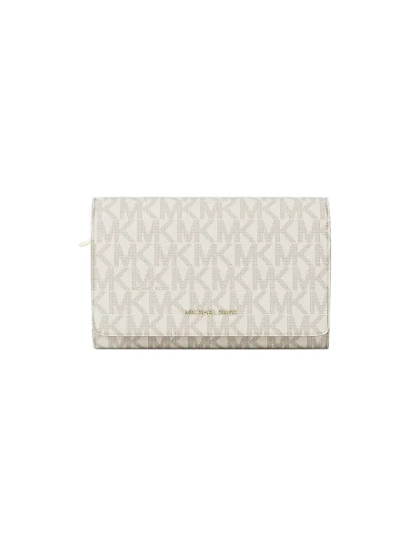 MICHAEL Michael Kors Peňaženka hnedá / pastelovo žltá / zlatá biela