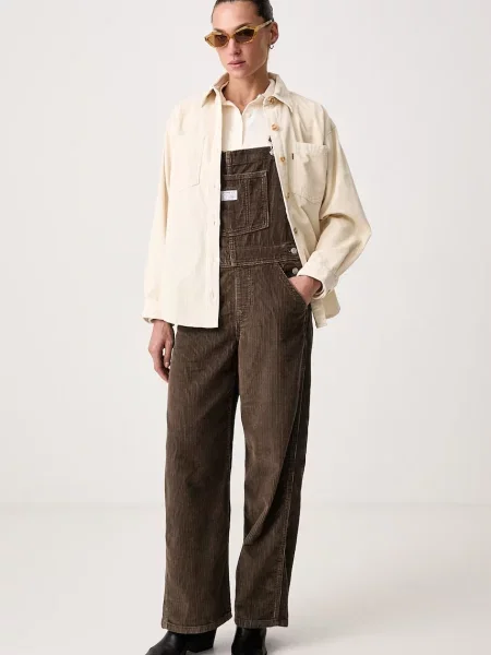 Žametni denim kombinezon Levi's® rjava