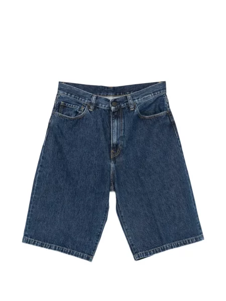 Pantaloni scurți din denim Carhartt Wip cu strasuri albastru