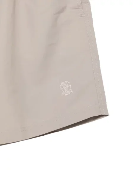 Slip de baie Brunello Cucinelli cu broderie cu cordon