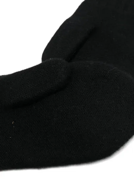 Žebrované rukavice Liska černé