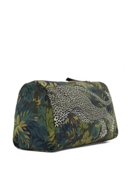 Geantă Inoui Editions cu imagine cu model leopard verde