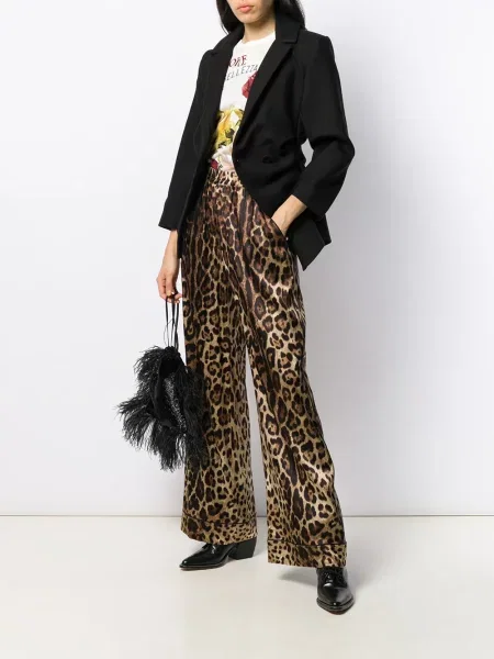 Leopardí kalhoty Dolce & Gabbana s potiskem