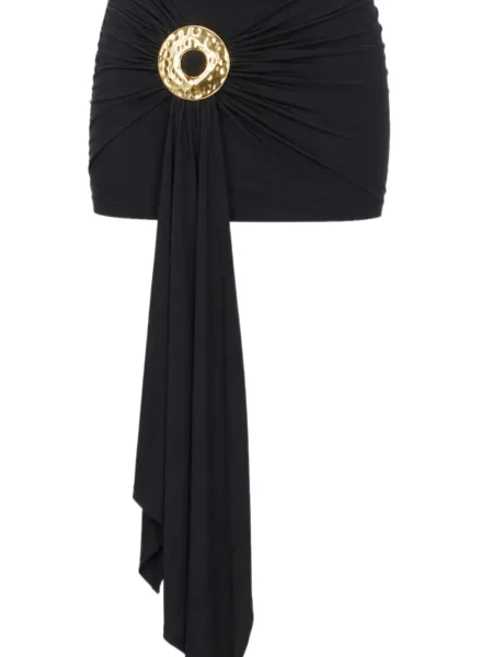 Fusta mini Cult Gaia cu volane negru