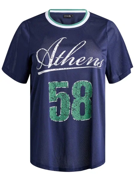 Active by Zizzi Tricou funcțional Tani albastru închis / verde pin / murdar alb