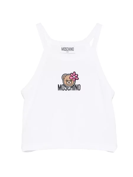 Top dziecięcy Moschino biały