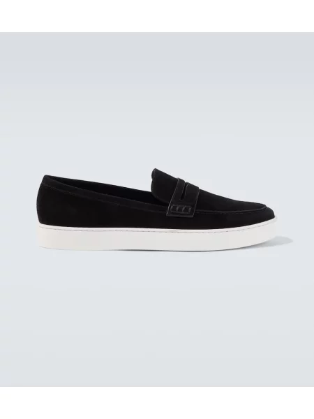 Pantofi loafer Manolo Blahnik din piele de căprioară negru