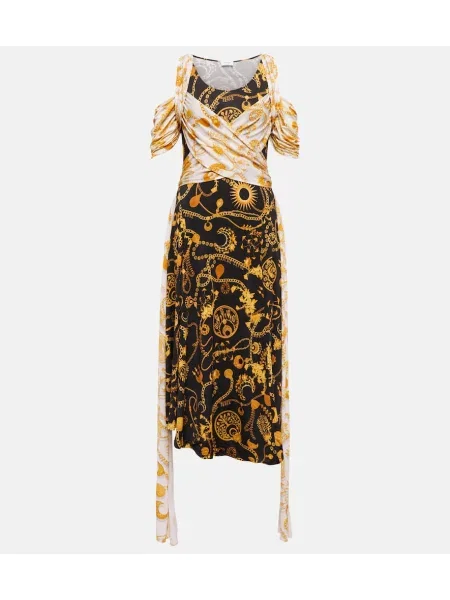 Rochie midi Marine Serre cu imagine până la genunchi de costum