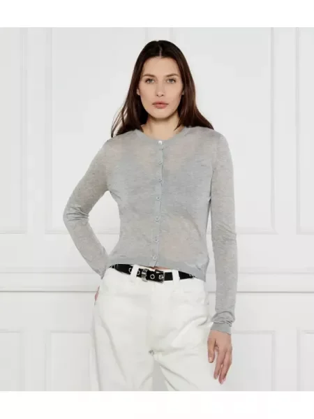Michael Kors Cardigan + top | Cropped Fit cu adaos de mătase gri