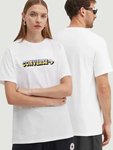 Тениска Converse с принт бяло