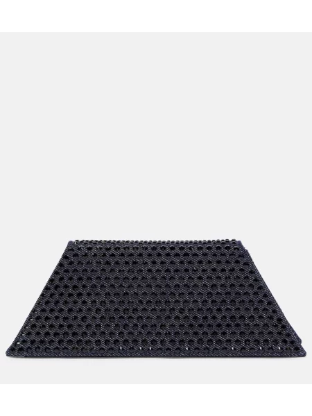 Pisemska torbica Amina Muaddi modra