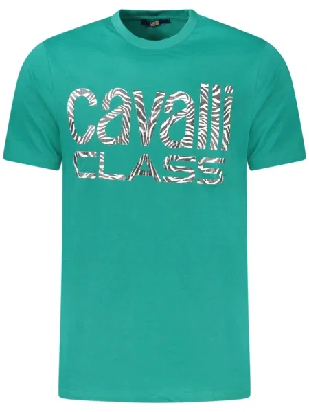 Tricou Cavalli Class scurt verde