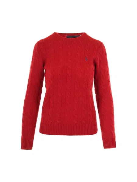 Polo Ralph Lauren Sweter z zawartością kaszmiru Kobiety Kaszmir jednolity S czerwony