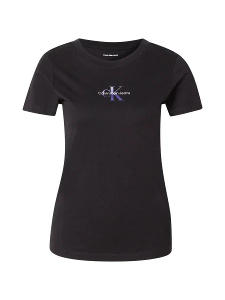 Calvin Klein Jeans Tricou Gradient Monologo Slim Fit negru