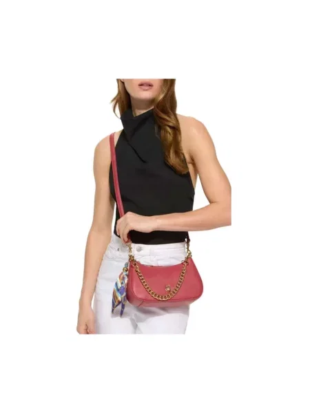 Kurt Geiger London torebka crossbody skórzana SLOANE czerwona