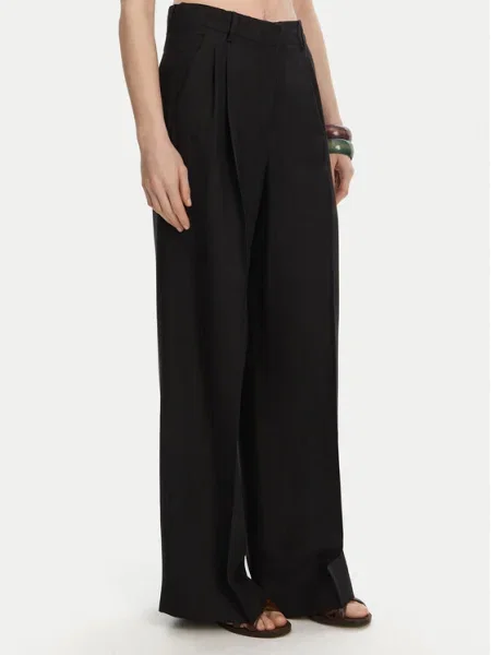 Weekend Max Mara Pantaloni palazzo Veliero Wide Leg negru