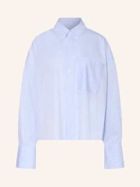 Black Palms Bluzka Koszulowa Yuky blau biała