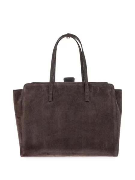 Τσάντα shopper Hidesins σουέτ καφέ