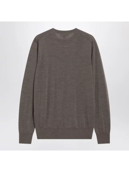 Sweter Sease wełniany brązowy