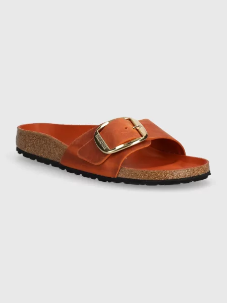 Șlapi Pentru Femei Birkenstock Madrid Big Buckle Leoi Narrow portocalii