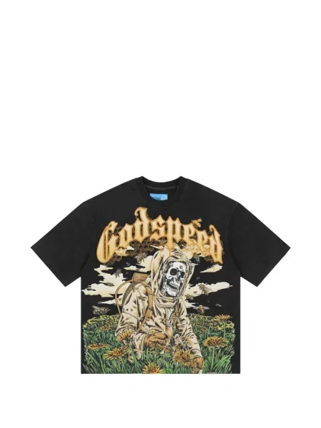 Tricou Godspeed cu imagine negru
