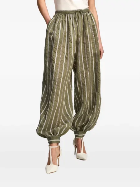 Pantaloni Cinq A Sept cu dungi verde