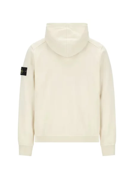 Hanorac cu glugă Stone Island cu strasuri alb