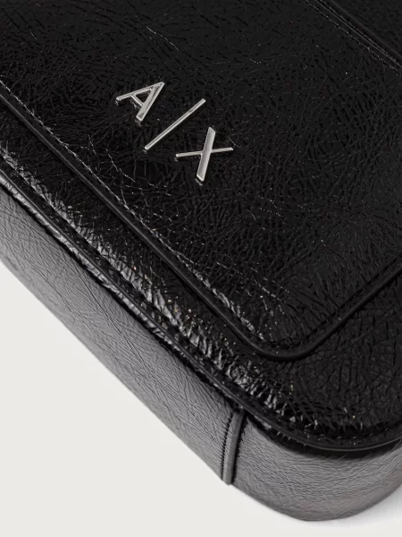 Кожаная сумка хобо Armani Exchange