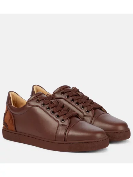 Sneakerși Christian Louboutin din piele maro