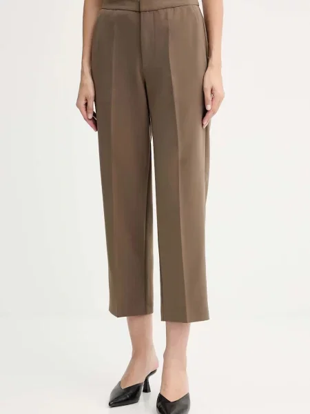 ISABELLE BLANCHE pantaloni drept high waist verde