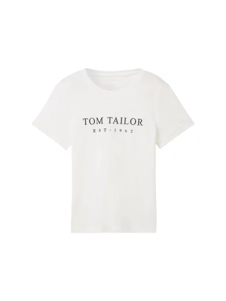 TOM TAILOR Tričko noční modrá bílá
