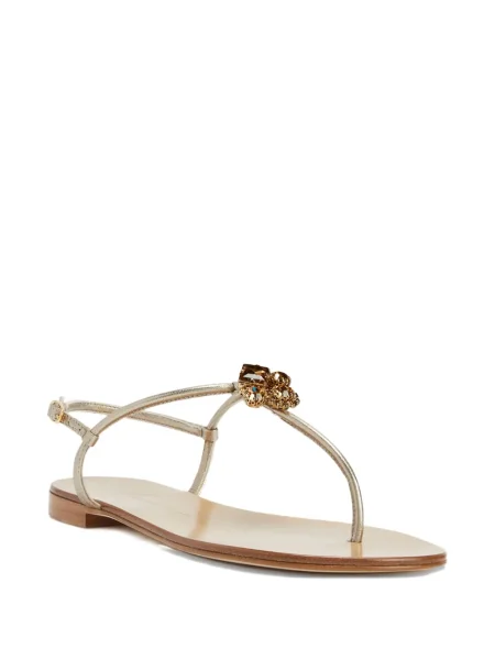 Sandale Giuseppe Zanotti din piele de cristal argintiu
