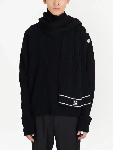 Briaunotas šalikas Balmain juoda