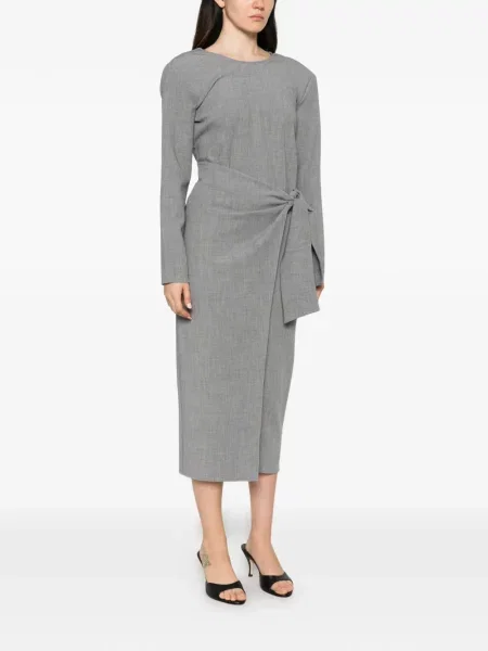 Rochie midi Patrizia Pepe cu legături gri