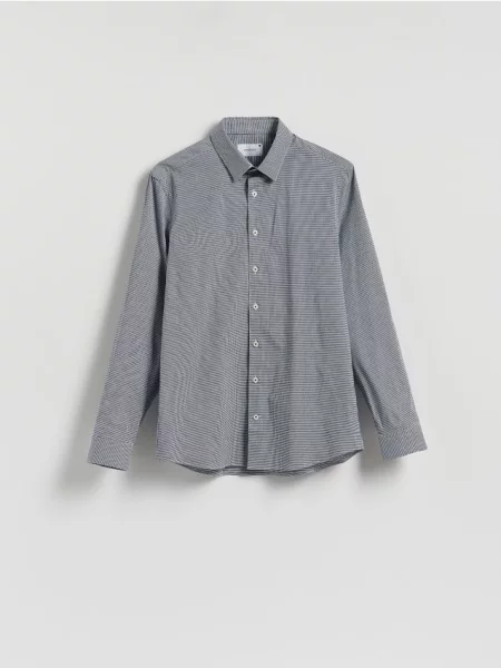 Reserved Cămașă slim fit în carouri bleumarin