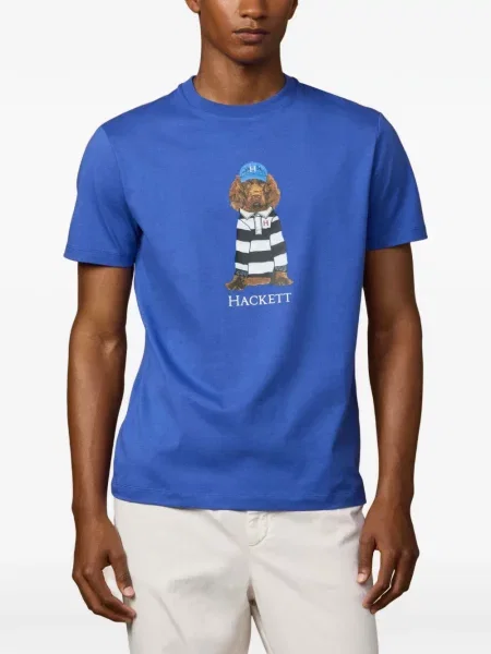 Tricou Hackett cu imagine albastru