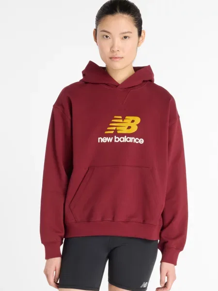 Махрова спортивна кофта New Balance бордова