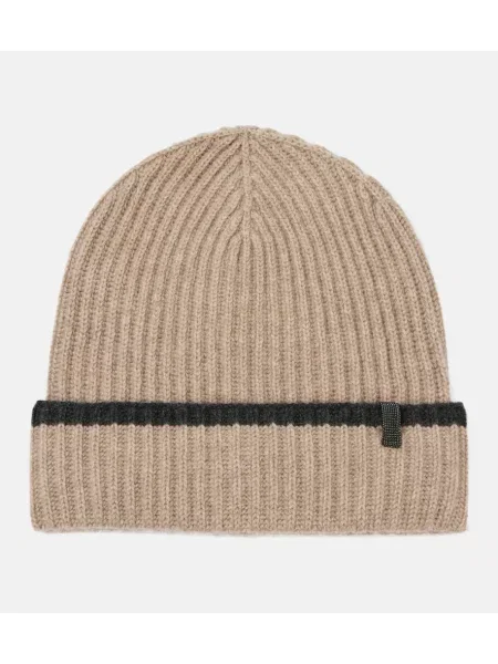 Kapa Brunello Cucinelli od kašmira bež