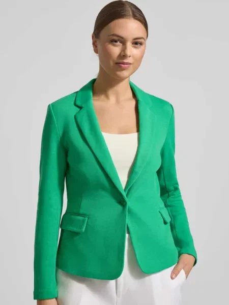 Krój regular fit krótki blezer z domieszką bawełny model JULIA' Vero Moda zielona