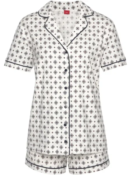 S.Oliver Pijama murdar / albastru / mauve / gri închis alb