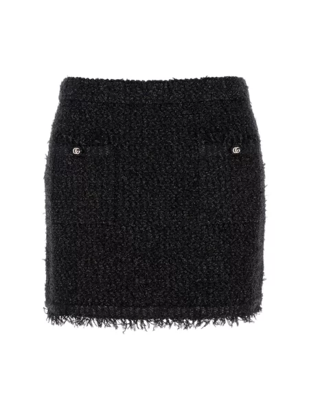 Spódnica mini Gucci tweedowa czarna
