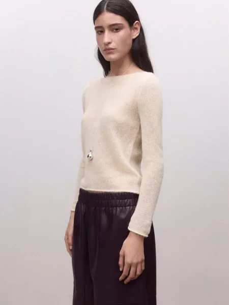 Джемпер MANGO молочний альпака